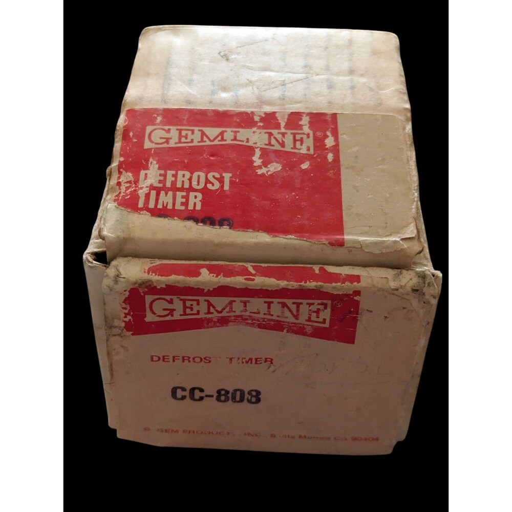 NOS Vintage Gemline CC808 Refrigerator Universal Defrost Timer 125/250V Complete